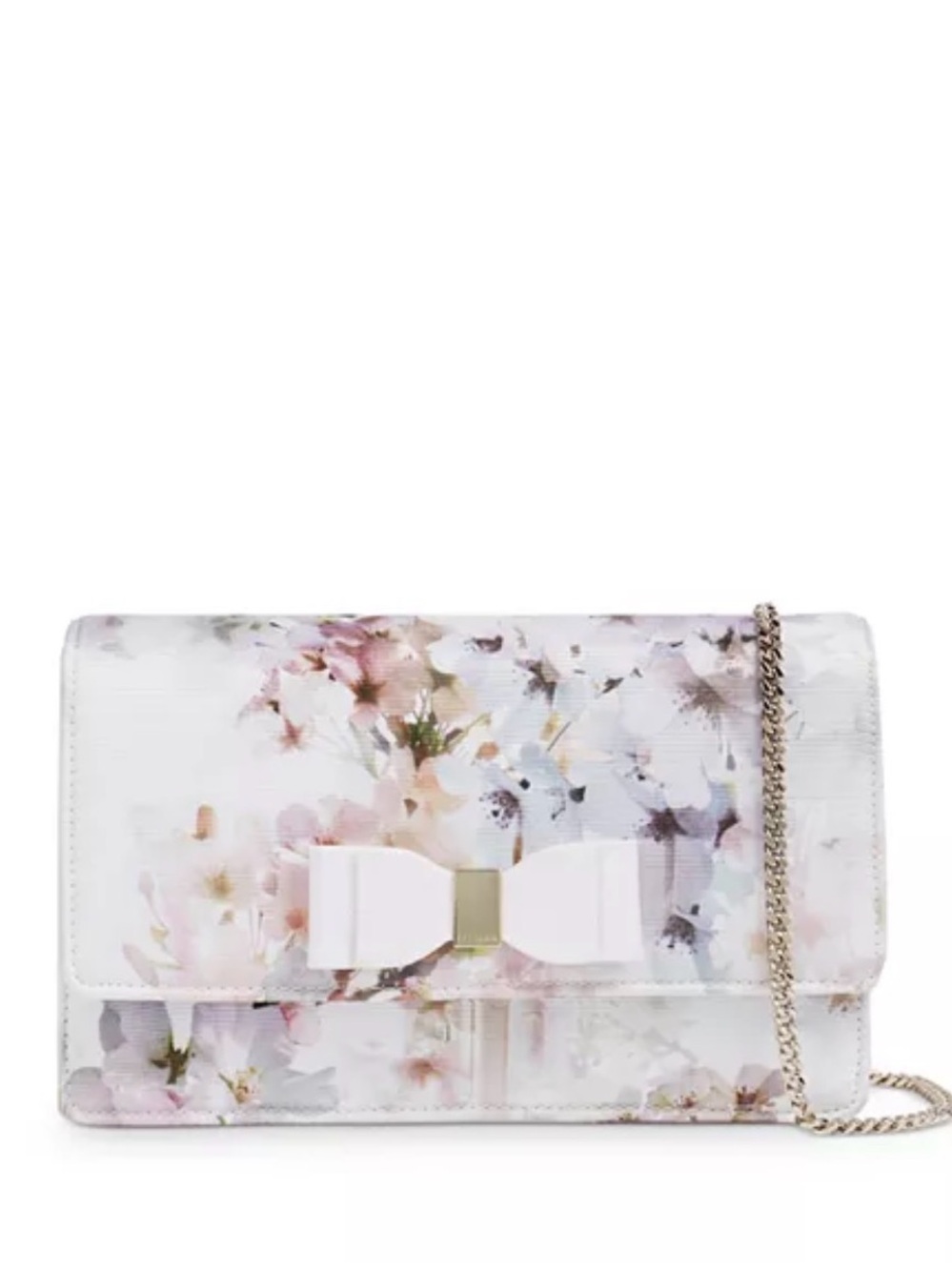 Ted Baker Vanilla Bow Small Evening Bag Crossbody Floral Clutch